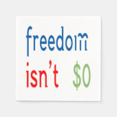 Vrijheid is niet vrij servet (Voorkant)