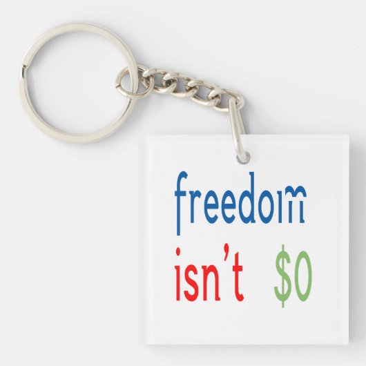 Vrijheid is niet vrij sleutelhanger (Voorkant)