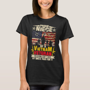 Vrijheid is niet vrij trots op een Vietnam vetera T-shirt