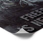 Vrijheid is nooit vrij Militair en Soldaat Quote Poster (Hoek)