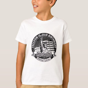 Vrijheid Is Ons Geboren Recht Patriottisch Kindere T-shirt