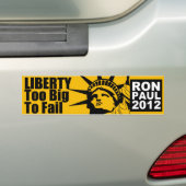 Vrijheid is te groot om te laten falen bumpersticker (Op auto)