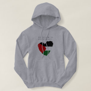 “Vrijheid Is Universeel” met Palestine Hart Vlag ✨ Hoodie