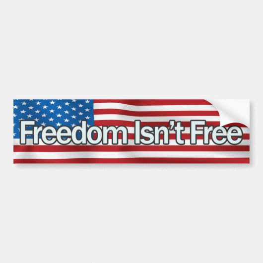 Vrijheid Isnt Free Bumpersticker (Voorkant)