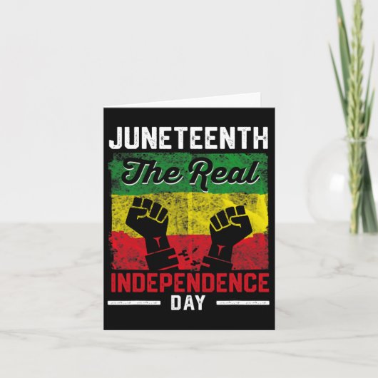 Vrijheid Juneteenth Echte Onafhankelijkheid Vrijhe Kaart (Voorkant)
