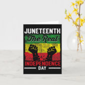 Vrijheid Juneteenth Echte Onafhankelijkheid Vrijhe Kaart (Gele Bloem)