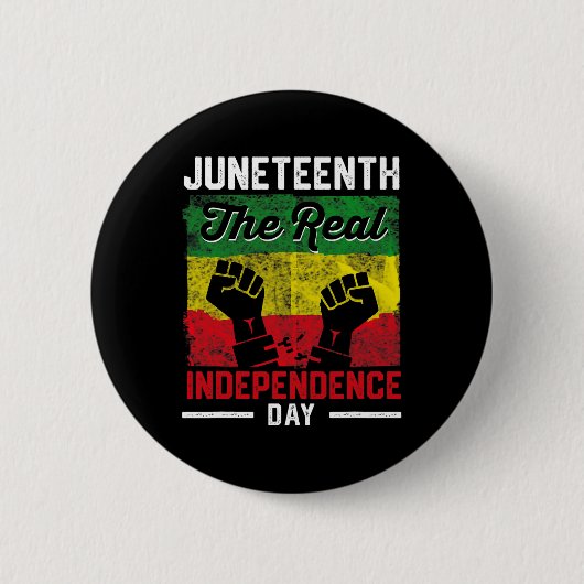 Vrijheid Juneteenth Echte Onafhankelijkheid Vrijhe Ronde Button 5,7 Cm (Voorkant)