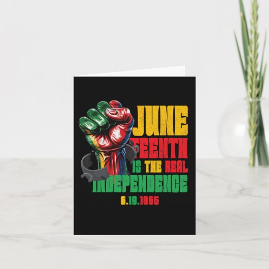 Vrijheid Juneteenth is de echte onafhankelijkheids Kaart (Voorkant)