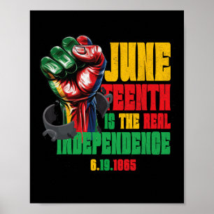 Vrijheid Juneteenth is de echte onafhankelijkheids Poster