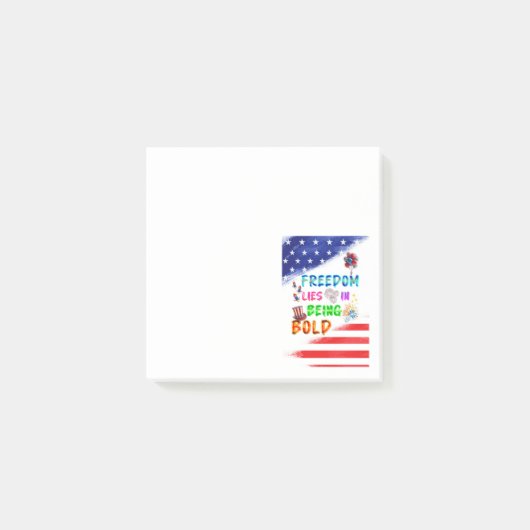 Vrijheid Kleverige Leugens In Dapper Zijn Post-it® Notes (Voorkant)