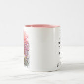 vrijheid, "Leef vrij...en mooi om je heen..... Tweekleurige Koffiemok (Center)