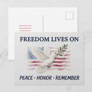 Vrijheid Leeft Op Patriottische Gedenkdag Briefkaart