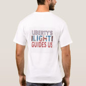 Vrijheid licht leidt ons t-shirt (Achterkant)