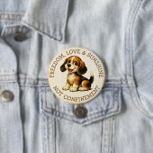 Vrijheid, Liefde & Zonneschijn, Geen Opsluiting Be Ronde Button 7,6 Cm (In situ)