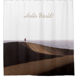 Vrijheid Man in woestijn Ocean Sky elke tekst Douchegordijn