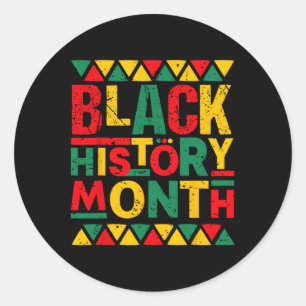 Vrijheid Melanine Zwart Trots Afrikaanse Zwarte Ge Ronde Sticker