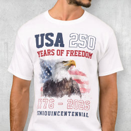 Vrijheid met Patriottische Geest Amerika's 250-jar T-shirt
