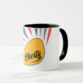 Vrijheid met Radiant Rays Design voor 4 juli Mok (Voorkant rechts)