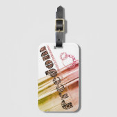 Vrijheid metallic veelkleurige effecten geschreven bagagelabel (Voorkant (verticaal))