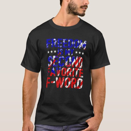 Vrijheid Mijn tweede favoriet van Word Veteran Pat T-shirt (Voorkant)