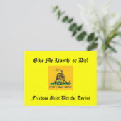 Vrijheid moet de tiran bijten briefkaart (Staand voorkant)