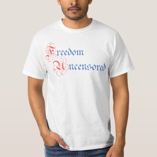 Vrijheid niet gecensureerd t-shirt (Voorkant)