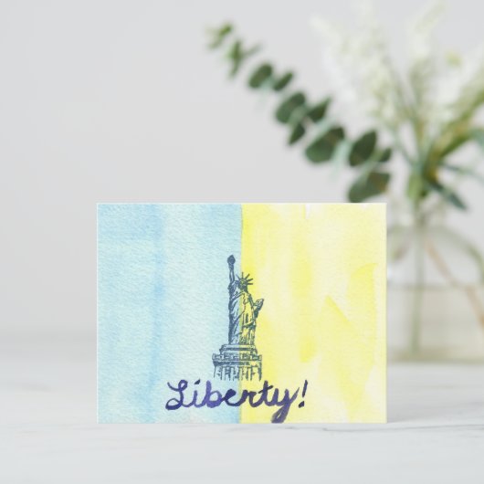 Vrijheid! Oekraïense vlag Briefkaart (Staand voorkant)