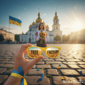 VRIJHEID & Oekraïne Vlaggetjes / Zonnebrillen