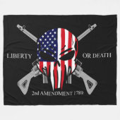 VRIJHEID OF DOOD FLEECE DEKEN (Voorkant (Horizontaal))