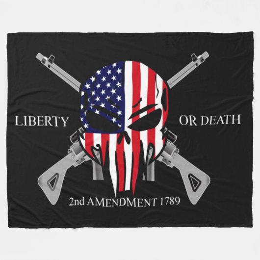 VRIJHEID OF DOOD FLEECE DEKEN (Voorkant (Horizontaal))