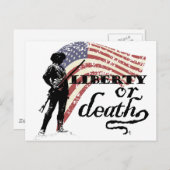 Vrijheid of Dood Minutemen Briefkaart (Voorkant / Achterkant)
