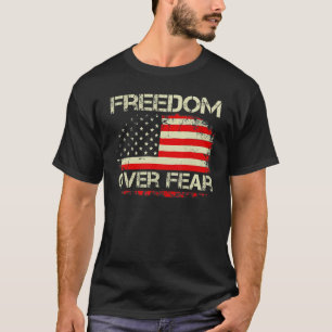 Vrijheid om angst te uiten over patriottische amer t-shirt