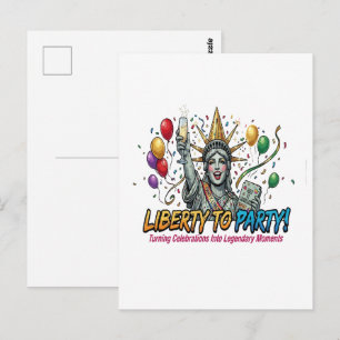 Vrijheid om Statue of Liberty-viering te vieren Briefkaart