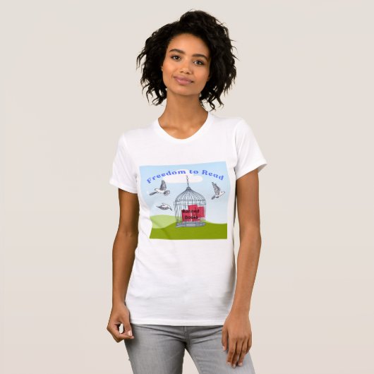 "Vrijheid om te lezen" T-shirt ontwerp (Voorkant volledig)