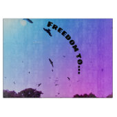 Vrijheid om... Veel vogels en een contra-indicatie Snijplank (Voorkant)