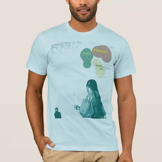 vrijheid omringt ons t-shirt (Voorkant)