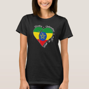 Vrijheid Onafhankelijkheid Geloven in God  Christe T-shirt