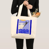 Vrijheid op het open Zee Grote Tote Bag (Voorkant (product))