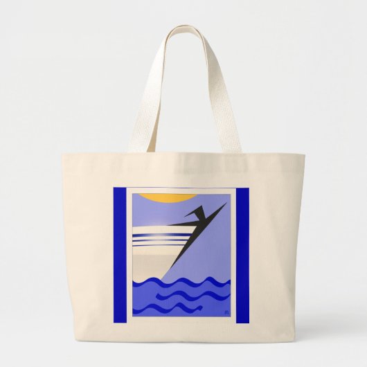 Vrijheid op het open Zee Grote Tote Bag (Voorkant)