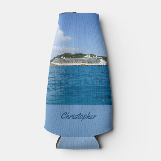 Vrijheid op St. Martin gepersonaliseerd Flesjeskoeler (Voorkant)