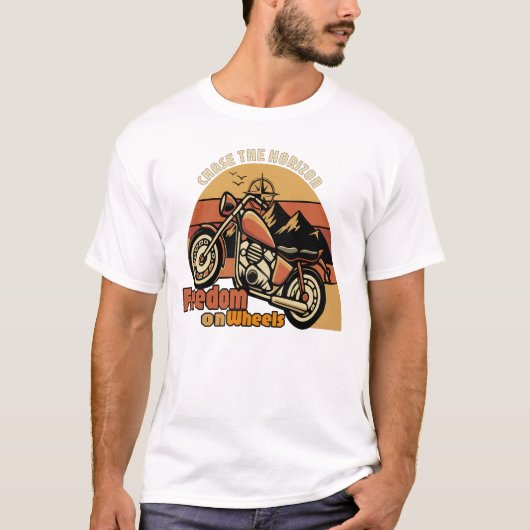 Vrijheid op wielen Biker T-shirt (Voorkant)