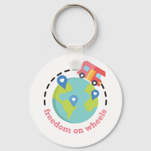 Vrijheid op wielen sleutelhanger