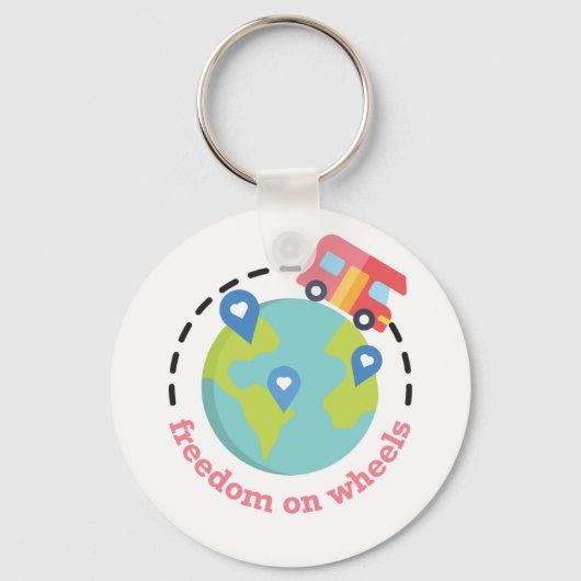 Vrijheid op wielen sleutelhanger (Voorkant)