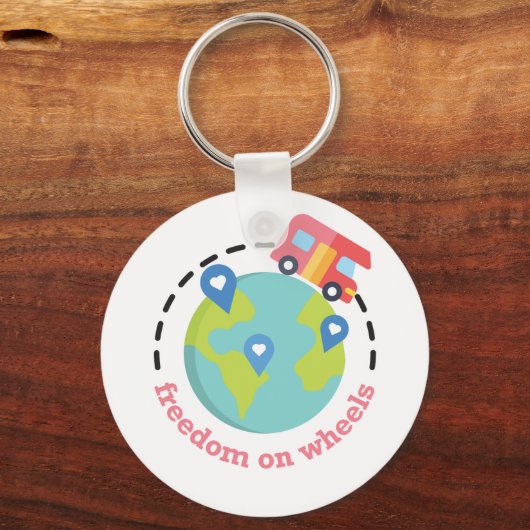 Vrijheid op wielen sleutelhanger (Voorkant)