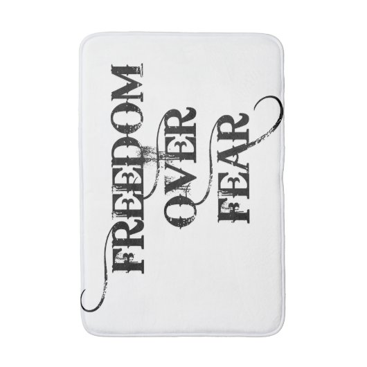 Vrijheid over angst badmat (Voorkant Verticaal)