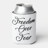 Vrijheid over angst blikjeskoeler (Blikje Voorkant)