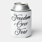 Vrijheid over angst blikjeskoeler (Blikje Achterkant)