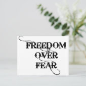 Vrijheid over angst briefkaart (Staand voorkant)
