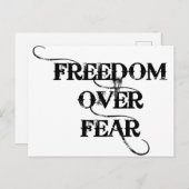 Vrijheid over angst briefkaart (Voorkant / Achterkant)