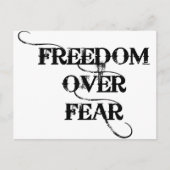 Vrijheid over angst briefkaart (Voorkant)